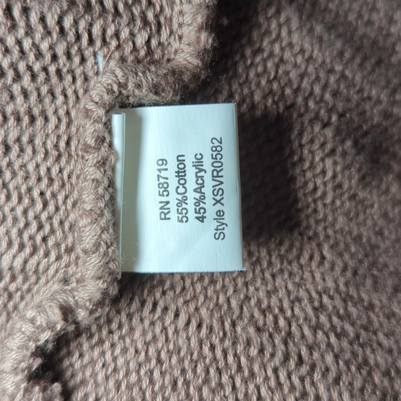 NY Collection Tan Duster Cardigan with Pleated Back Women's Size XL - Picture 4 of 5